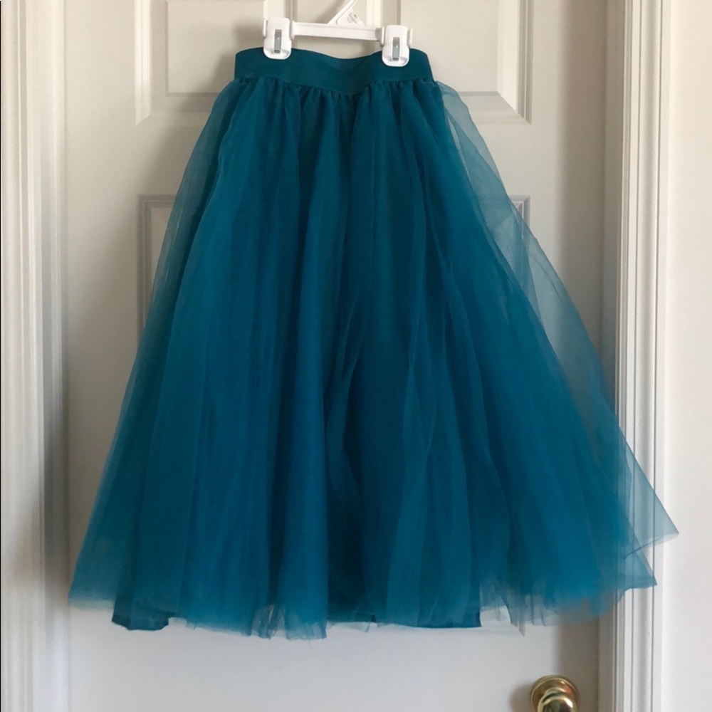 Blue/green tulle skirt